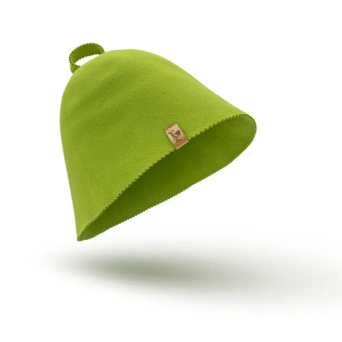 Czapka do sauny 100% wełna kolor zielony