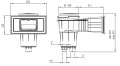 Skimmer Euro szeroki kolor do basenu (folia + beton) WYMIARY