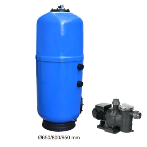 Filtr piaskowy Syrius Norm 100 śr. 650 mm z pompą 17 m3/h 230V - dno dyszowe