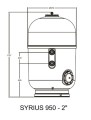 Filtr piaskowy Syrius Norm 950 mm - wymiary