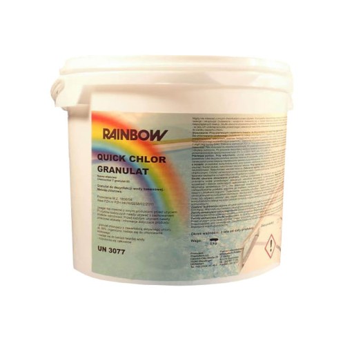 Chlor do basenu SZOK granulat 5 kg Rainbow