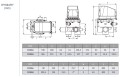 Automatyczny zawór do filtra piaskowego z przyłączem bocznym 1 1/2" - wymiary