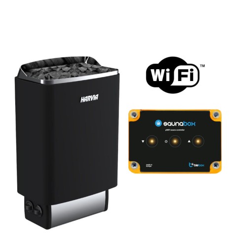 Piec do sauny Harvia M80 ze sterowaniem zewnętrznym Sauna Box Wi-Fi
