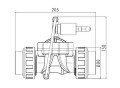 Hydrauliczny zawór bezpieczeństwa do zaworów automatycznych Tebas  1 1/2" i 2" - wymiary