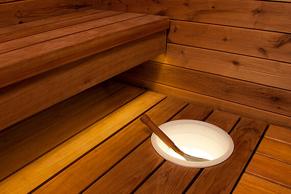 Ceber podświetlany do sauny